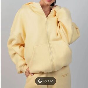 Women's Yellow Zip-Up Hoodie